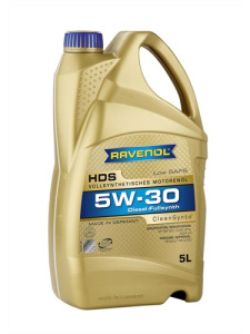 Масло моторное 5W-30 син. HDS RAVENOL  5л /кор.4шт/ (C4, MB- 226.51, RN0720)