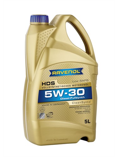 Масло моторное 5W-30 син. HDS RAVENOL  5л /кор.4шт/ (C4, MB- 226.51, RN0720)