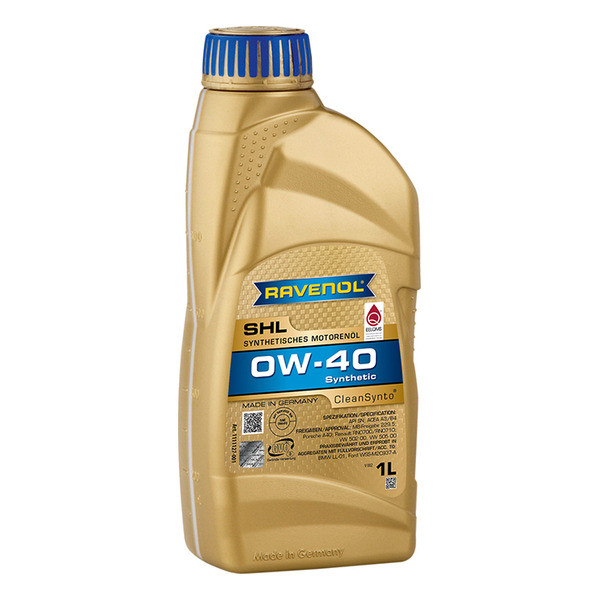Масло моторное 0W-40 син. SHL RAVENOL  1л /кор.12шт/ (A3/B4, SN, MB 229.5, VW 502 00/505 00)