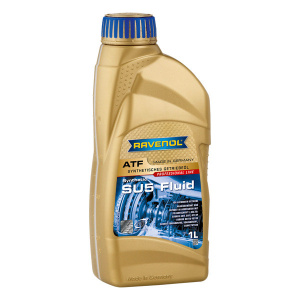 Масло трансмиссионное ATF SU5 Fluid RAVENOL, син. 1л /кор.12шт/ ( Subaru 4ATF/ 5ATF/ ATF HP)
