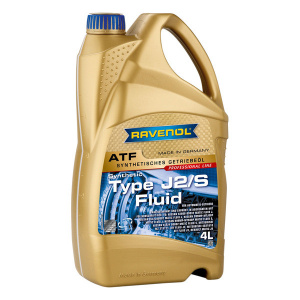 Масло трансмиссионное ATF Type J2/S Fluid RAVENOL син, 4л /кор.4 шт/