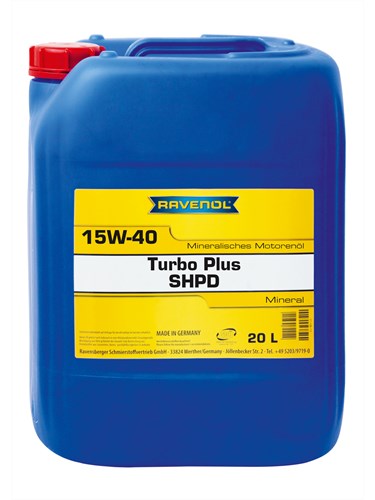 Масло моторное 15W-40 мин. Turbo plus SHPD RAVENOL 20 л 