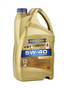 Масло моторное 5W-40 син. VST RAVENOL 4л /кор.4шт/ (A3/B4, SN/CF,MB-229.5, VW 502 00/ 505 00)