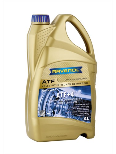 Масло трансмиссионное ATF+4 Fluid RAVENOL, син. 4л /кор.4шт/  (Chrysler No. 40630041 FCA US LLC)