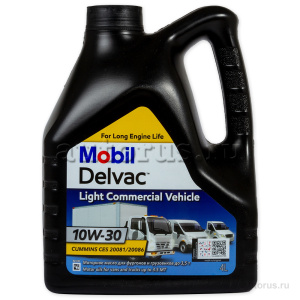 Масло моторное 10w30 мин.Mobil Delvac LCV  4л. (API CJ-4 / CK-4/SN) /кор.4шт/
