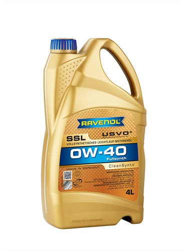 Масло моторное 0W-40 син. SSL Super Synthetik Oel RAVENOL 4л /кор.4шт/