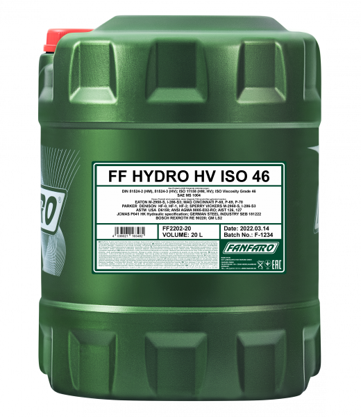 Масло гидравлическое мин. Fanfaro Hydro HV ISO 46  20л/Беларусь