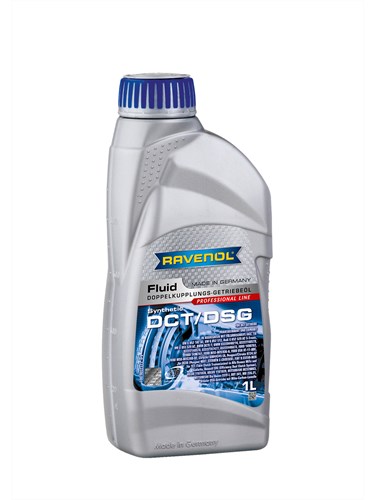 Масло трансмиссионное DCT/DSG Getriebe Fluid RAVENOL, син. 1л /кор.12шт/ (VW G 052 182/VW G 052 529)