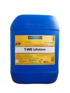 Масло трансмиссионное ATF T-WS Lifetime RAVENOL, син. 20л (Toyota WS/JWS 3324, VW G052540)
