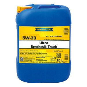 Масло моторное 5W-30 син. Ultra Synthetik Truck RAVENOL 10 л (CK-4/SN, E6/E7/E9, MAN M 3677/ M 3775)
