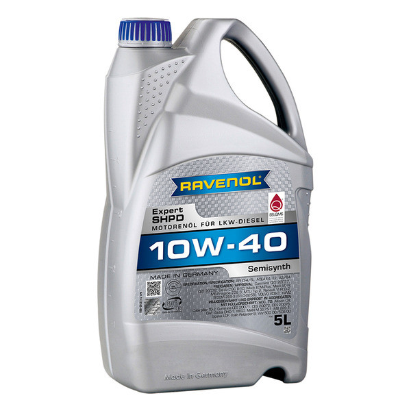 Масло моторное 10W-40 п/с Expert SHPD RAVENOL  5 л /кор.4шт/ (CI-4/SL, A3/B4, E4/E7, MB228.3, VDS-3)