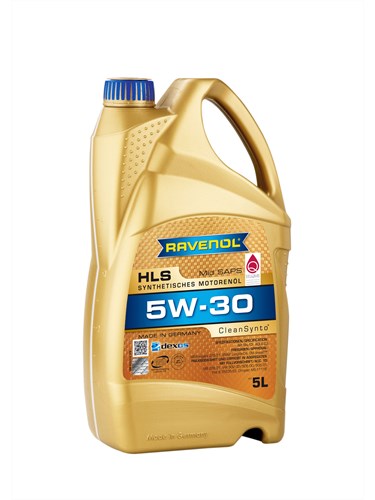 Масло моторное 5W-30 син. HLS RAVENOL  5л /кор.4шт/ (C3, SN/CF, GM dexos2™, VW 505 00 /505 01)