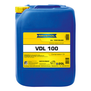 Масло компрессорное Kompressorenoel VDL 100 RAVENOL , мин.20л /кор.4шт/  (DIN 51 506 VD-L,VCL и VBL)