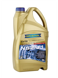 Масло трансмиссионное CVTF NS2/J1 Fluid RAVENOL син, 4л /кор.4 шт/ (Nissan CVT NS-2, PSA  9735EF)