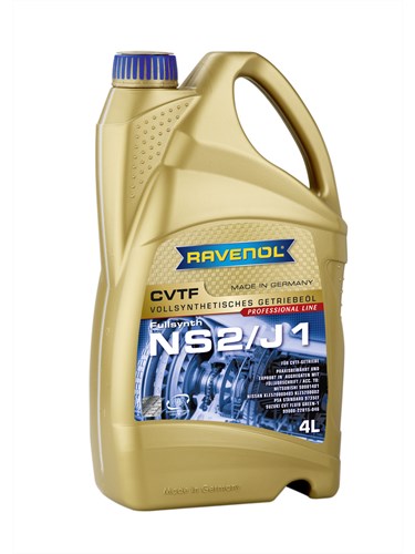 Масло трансмиссионное CVTF NS2/J1 Fluid RAVENOL син, 4л /кор.4 шт/ (Nissan CVT NS-2, PSA  9735EF)